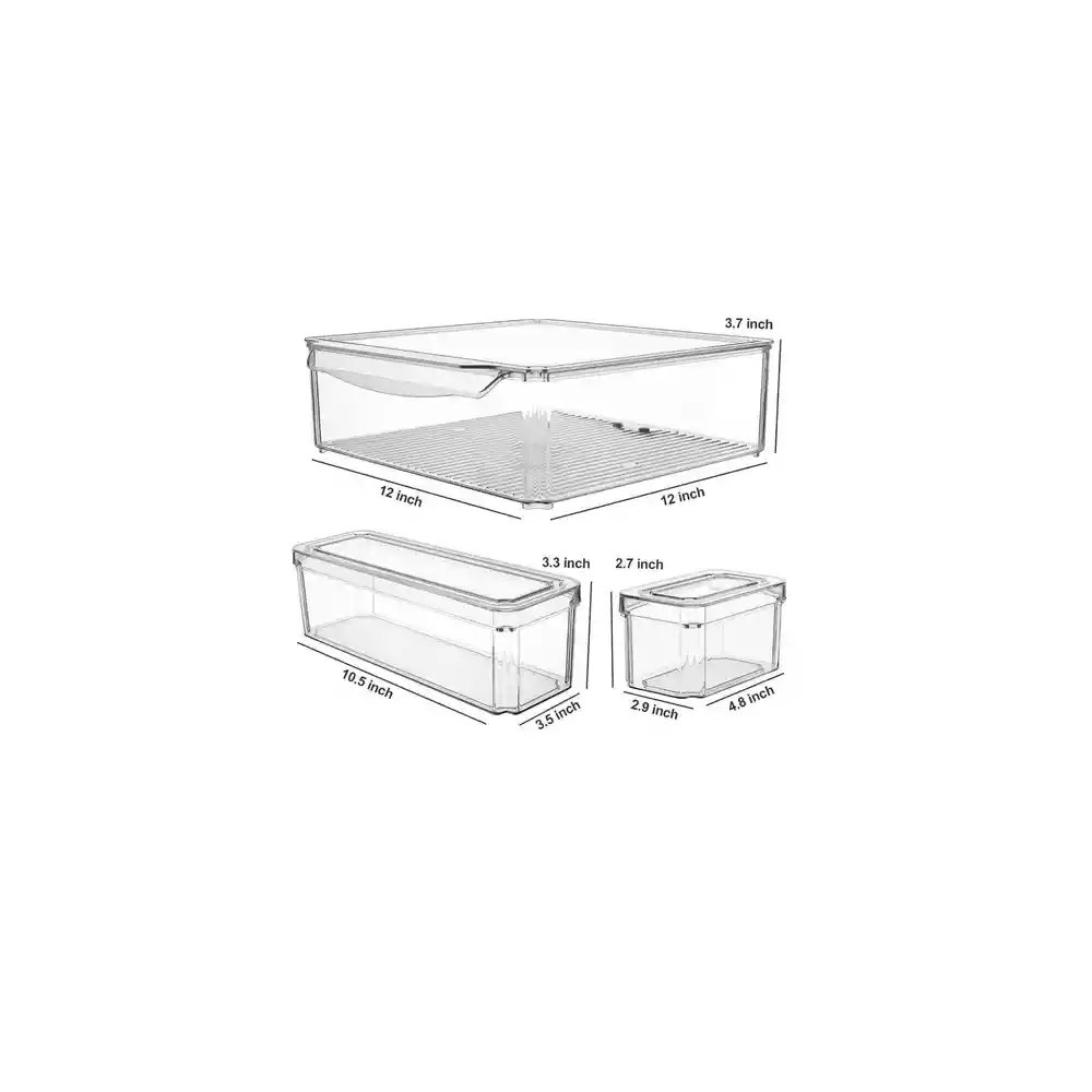 Organizadores Nevera Cocina Set X 7 Contenedores Con Tapa