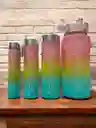 Juego De 4 Termos Motivacional Botellas Agua Color Pastel Decorativos