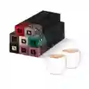 Obsequio 2 Tazas Origin Lungo + Pack X 80 Cápsulas Original Nespresso