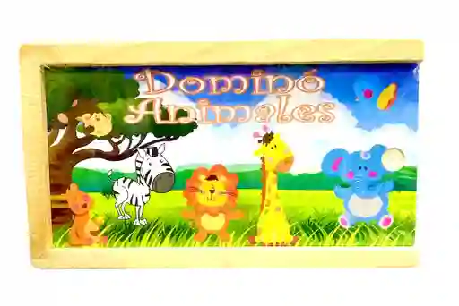 Juguete Domino Infantil En Madera Motivo Animales Ref Dm1064 Diseños Surtidos