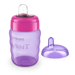Vaso Lila Para Jugo Con Boquilla Suave, Vaso De 260ml Con Boquilla En Silicona 100% Libre De Bpa, Con Sistema Para Beber A Sorbos - Philips Avent