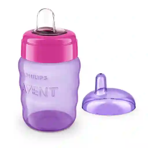 Vaso Lila Para Jugo Con Boquilla Suave, Vaso De 260ml Con Boquilla En Silicona 100% Libre De Bpa, Con Sistema Para Beber A Sorbos - Philips Avent