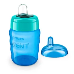 Vaso Celeste Para Jugo Con Boquilla Suave, Vaso De 260ml Con Boquilla En Silicona 100% Libre De Bpa, Con Sistema Para Beber A Sorbos - Philips Avent