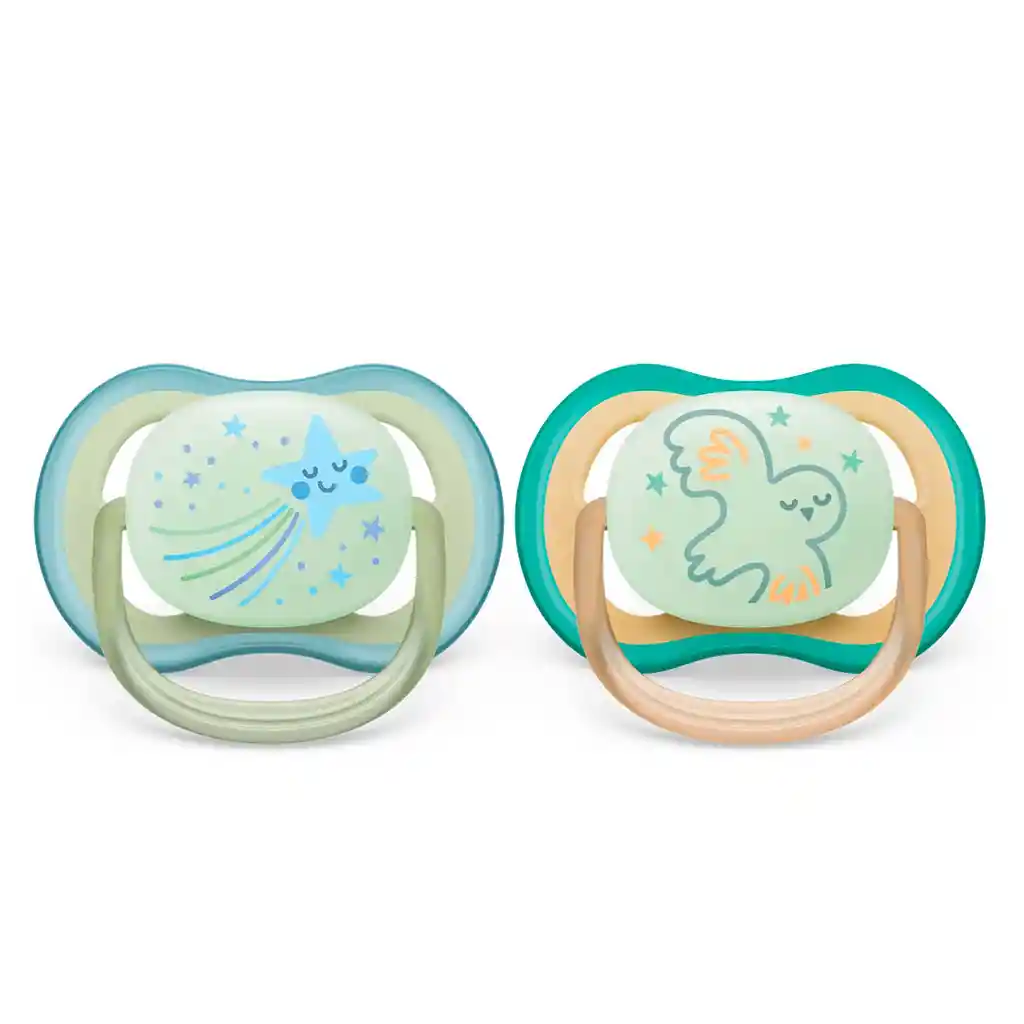 Chupas Ultra Air X2 Nighttime Estrellas Búho, Libre De Bpa, Para Niño De 0 A 6 Meses - Philips Avent