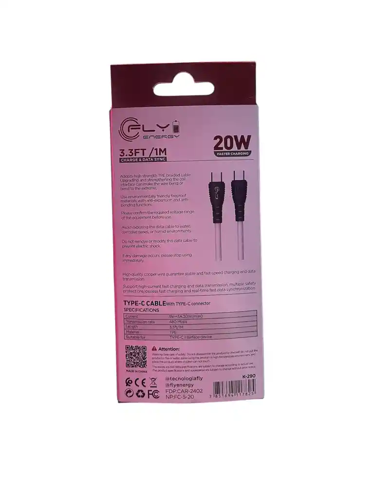 Cable Tipo-c A Tipo-c De 20w