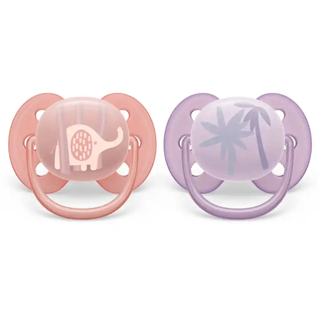 Chupa Ultra Soft X2 Elefante Palmera De 0 A 6 Meses, Ideal Para Piel Sensible - Philips Avent