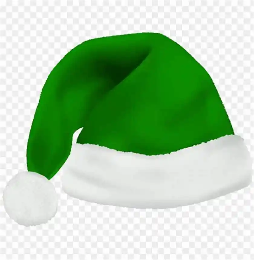 Gorro De Navidad Grande Color Verde