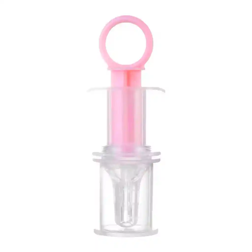 Dispensador Rosa De Medicina Para Bebé, Dosificador De Jarabe, Con Chupete De Silicona Suave Libre De Bpa, Grabado Con Marcas De Medición