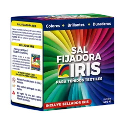 Sal Fijadora Iris + Sellador Textil Tela Ropa Biodegradable