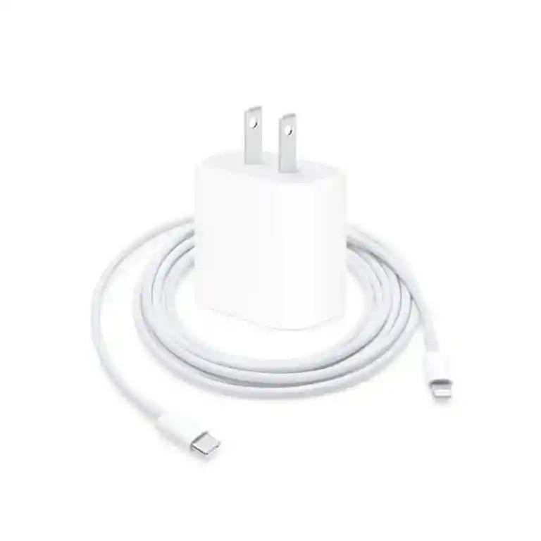 Cargador Iphone Carga Rapida 20w + Cable Tipo C A Lightning