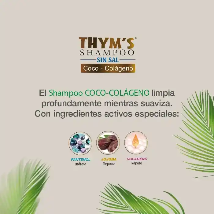 Thyms Champú Coco- Colágeno