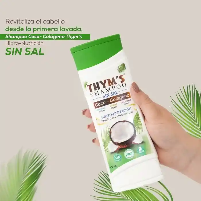 Thyms Champú Coco- Colágeno