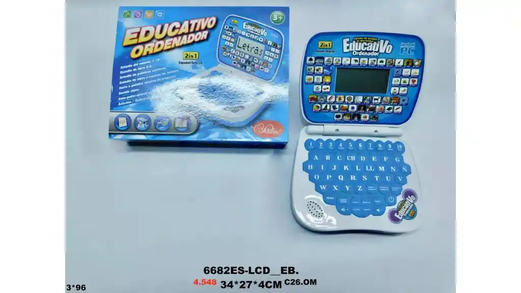 Mini Computador Didáctico 2 En 1 Español E Ingles Números