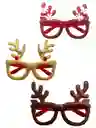 3 Gafas Navidad Con Diseño De Reno Papa Noel Dia Velitas Café