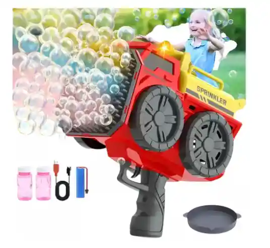 Pistola Lanzador Burbujero Eléctrico Usb Liquido Burbujas