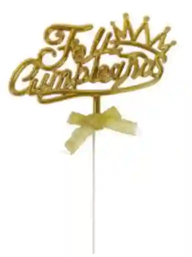 Letrero Feliz Cumpleaños Cake Topper Adorno De Pastel Con Diseño De Corona