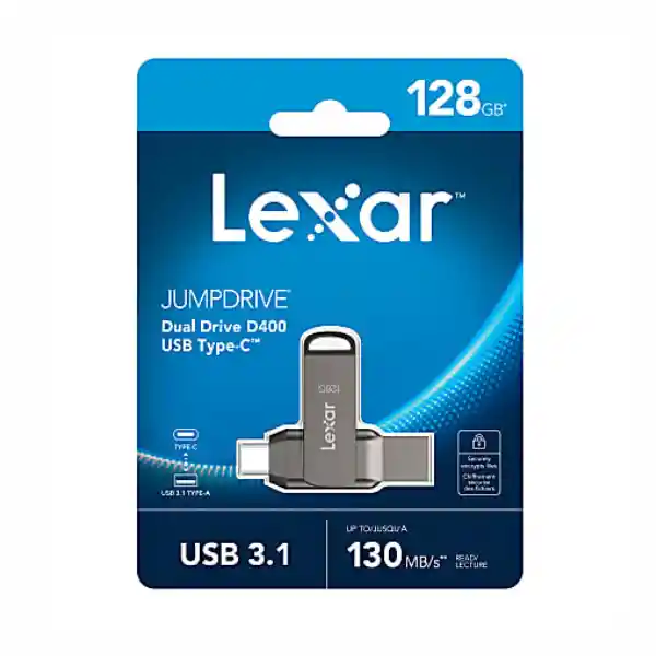 Memoria Usb Type-c Dual Drive 128gb 3.2 D400 - Lexar