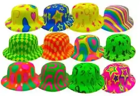 Sombreros Neon Para Fiesta X Unidad
