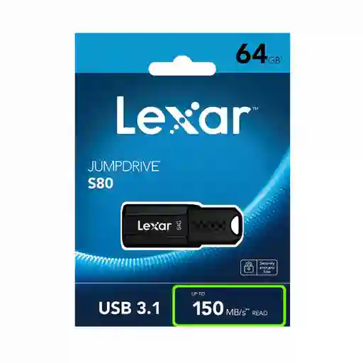 Memoria Usb 64gb 3.1 S80 150 Mb/s Lexar