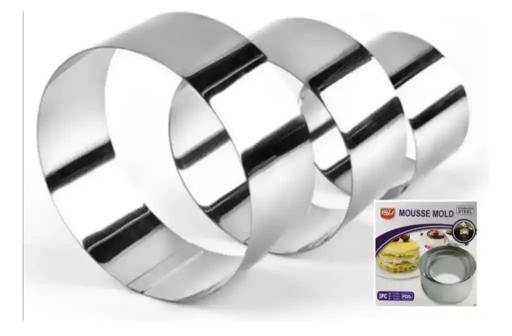Set X3 Moldes Repostería Aros Redondos