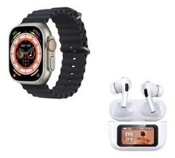 Combo Reloj Watch Hk 2 Ultra Audífonos Calidad Premium