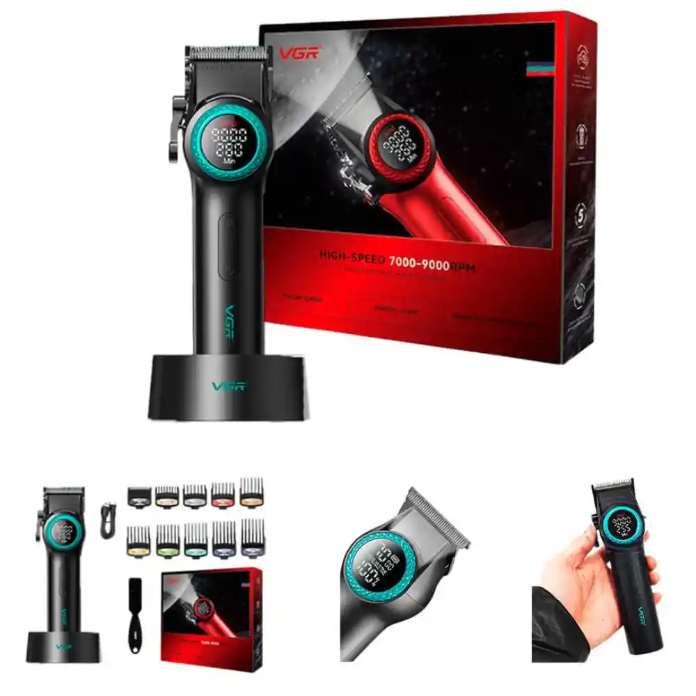 Maquina Cortadora De Cabello Inalámbrica Profesional Hair Clipper Vgr V-001