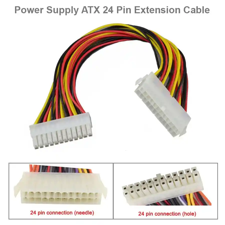 Cable De Extensión Para Fuentes De Poder Atx 24 Pines 30cm