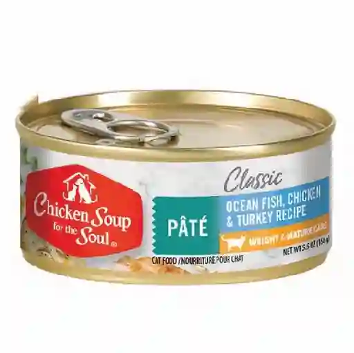 Lata Chicken Soup Gato Ocean Fish, Chicken Y Turkey X 156gr (pescado De Mar, Pollo Y Pavo)