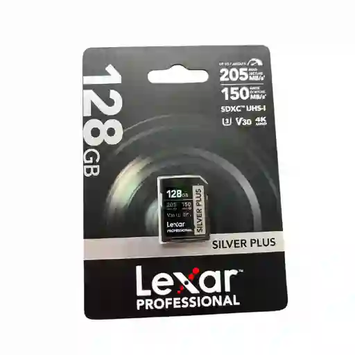 Memoria Sd 128gb V30 4k 150mb/s Silver Plusprofessional- Lexar