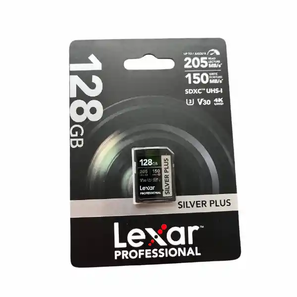 Memoria Sd 128gb V30 4k 150mb/s Silver Plusprofessional- Lexar