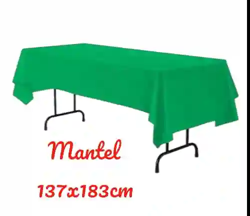 Mantel Plástico Reutilizable Verde Navidad