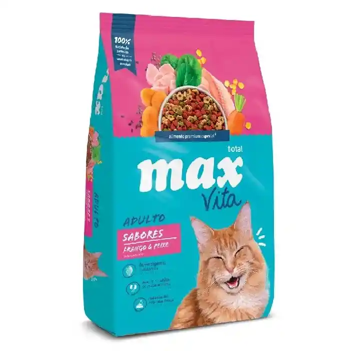 Max Vita Cat Adulto Sabores X 3kg (pollo Y Pescado)