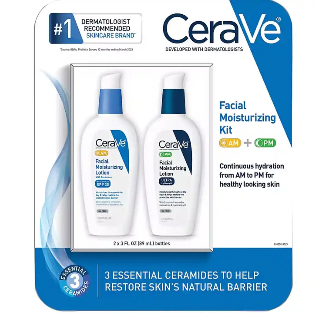 Kit Hidratante Facial Cerave, 2 Paquetes/3 Fl. Onz. 89ml Cada Una