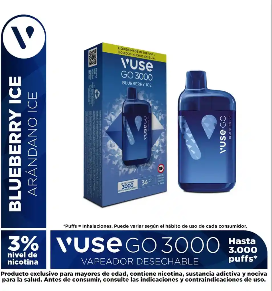 Vuse Go Blueberry Ice 3000 Puffs