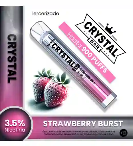 Vape Crystal Strawberry Brust 900 Puffs