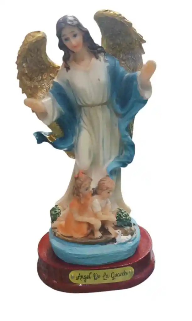 Figura Religiosa Ángel De La Guarda Porcelana Cattolica