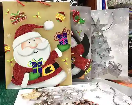 Bolsa De Regalo Navidad 31 X 40 Cm X 1 Unidad
