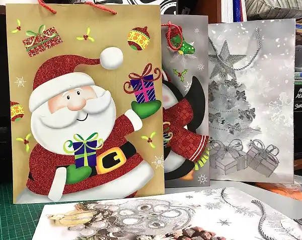 Bolsa De Regalo Navidad 31 X 40 Cm X 1 Unidad