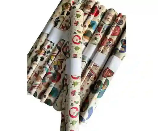 Papel Natural O Craft Navidad X 3 Unidades