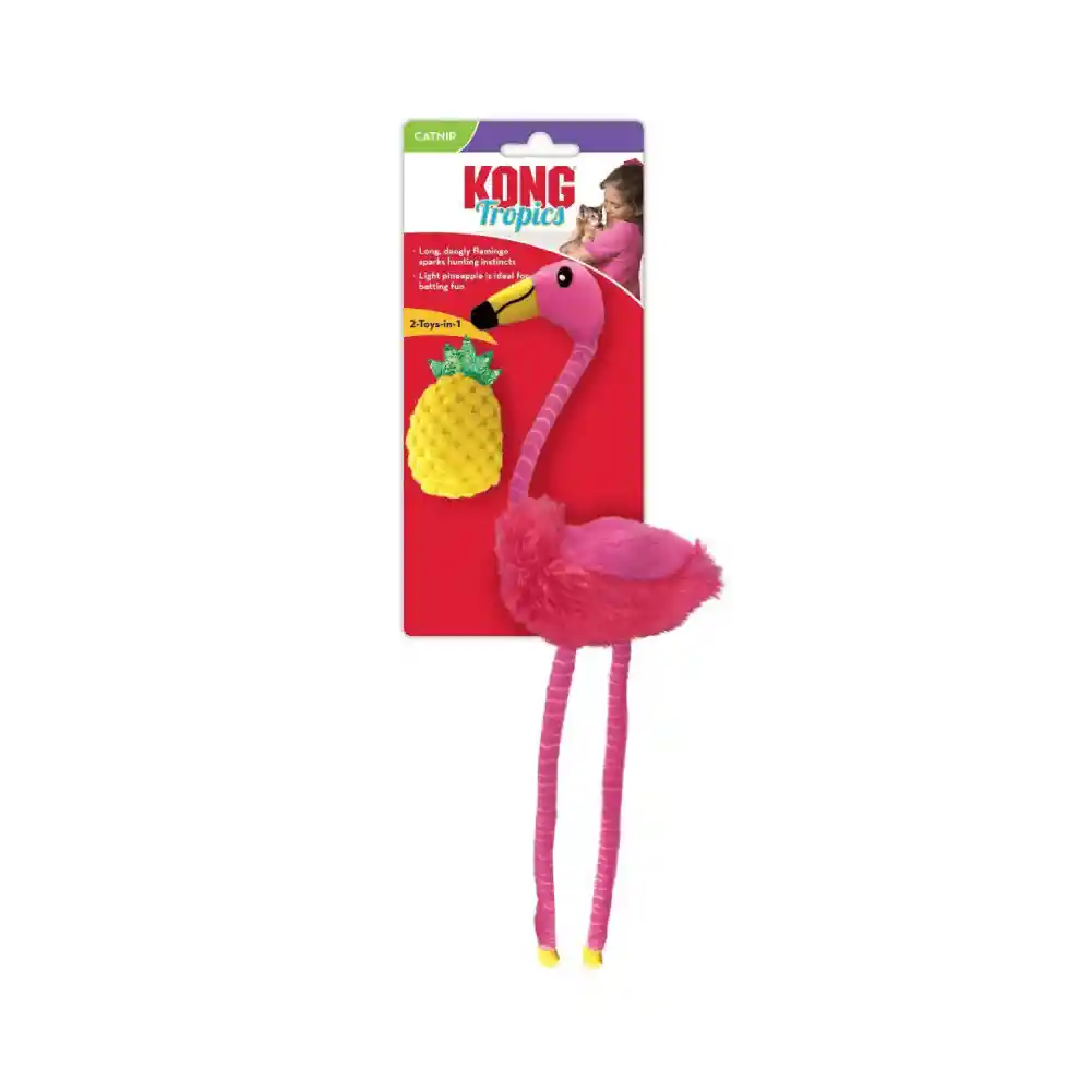Peluche Para Gato Kong Tropics Flamingo