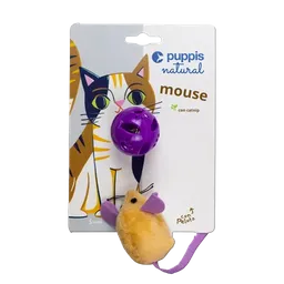 Juguete Para Gato Ratón Con Pelota Violeta