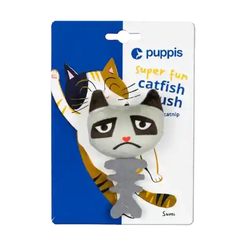 Juguete Para Gato Catfish Plush Gris