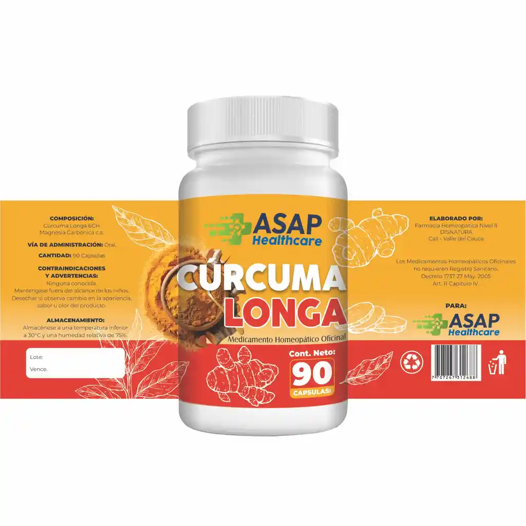 Capsulas De Curcuma O Turmeric