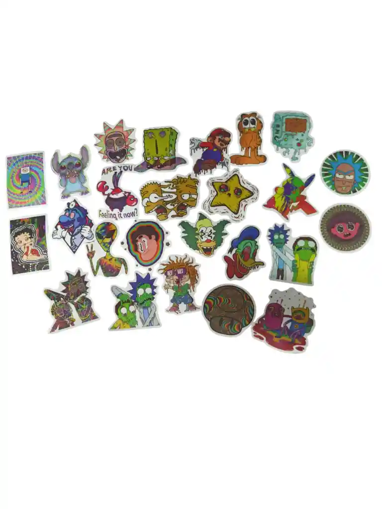 Pegatinas Cartoon Stickers Calcomanias Adhesivos Coleccion X25 Unidades