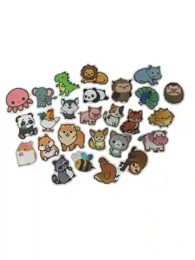 Pegatinas Animales Animados Stickers Calcomanias Adhesivos Coleccion X25 Unidade