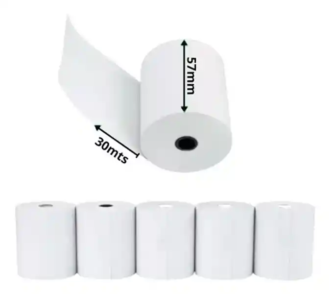 Rollo Térmico (57mm X 30mts) - 55g Pack X8 Unds