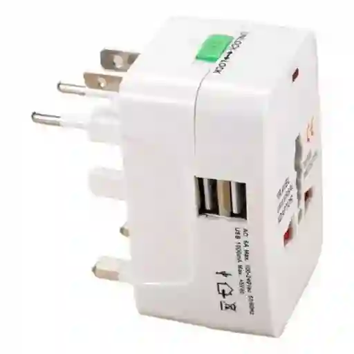 Adaptador Usb Con 2 Puerto Usb Corriente Universal Viaje Convertidor Enchufe Mundial Usa Uk Europa Australia A Domicilio