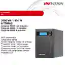 Ups Hikvision Ds-ups3000, 3000va/1800w, 6 Tomas, Display Lcd