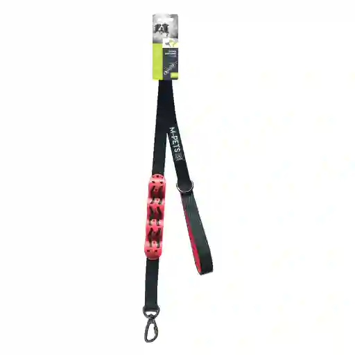 Correa Para Perro Antishock Negro/rojo M-pets