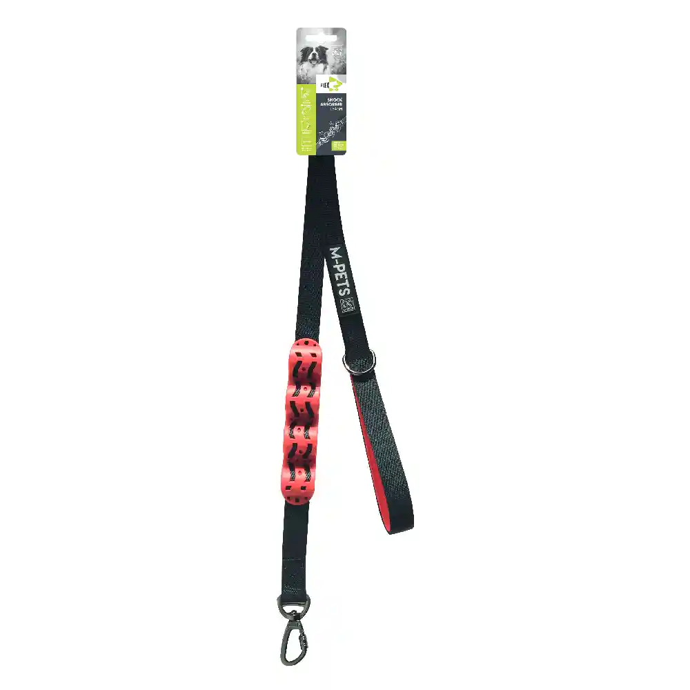 Correa Para Perro Antishock Negro/rojo M-pets